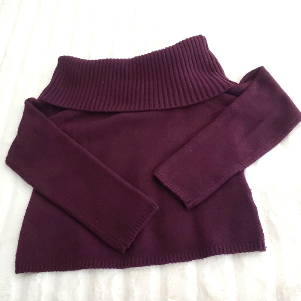 Off Shoulder Cropped Sweater